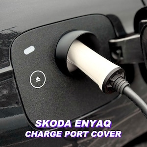 Charge Port Cover Compatible Skoda Enyaq | Snow and Rain Protector | Type 2 Connector Shield | EV Electric Vehicle Accessories