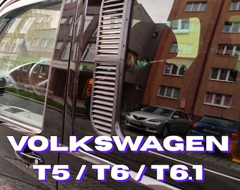 Rejilla Ventilacion Ventana Lateral VW T5 T6 T6.1 Transporter Multivan Caravelle California | Aireador Camper Furgonetas | Chasis 2003-2024