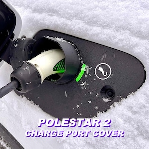 Charge Port Cover Compatible Polestar 2 | Snow Rain Protector | Type Two Connector Shield | EV Electric Auto Accessories