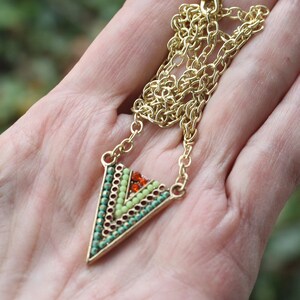 Zola elements mountain meadow triangle necklace, gold plated, boho necklace, bohemian necklace, boho jewelry, stocking stuffer