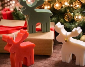 Scented or Unscented Christmas Reindeer (Elk) Candle