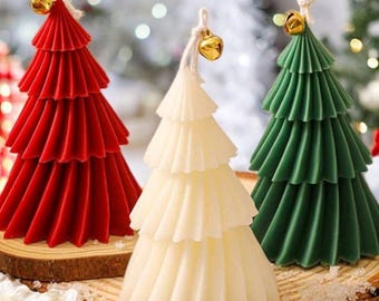 Christmas Tree Candles | Soy Wax | Scented or Unscented | Holiday Decorations