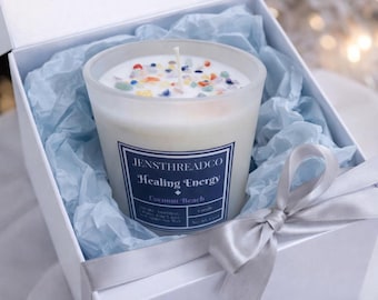 Scented Healing Energy Crystal Candle | Multiple Sizes and Scents