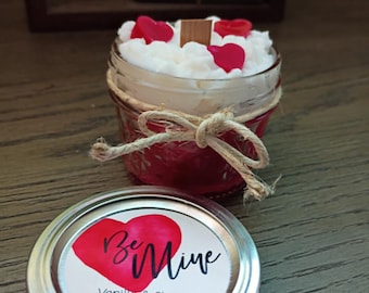Heart Whipped Scented 4oz Candle with Crackling Wood Wick