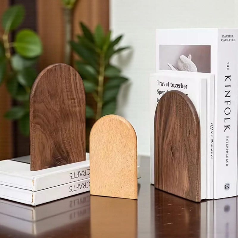 View of Wooden Bookends - Etsy UK