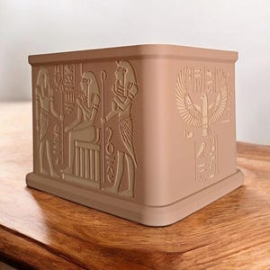 Egyptisk blomkruka med hieroglyfer – Dekorativ blomkruka för inomhus och utomhusbruk