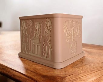 Egyptian Style Planter Pot with Hieroglyphs – Decorative Indoor & Outdoor Flower Pot