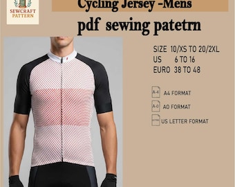 Cycling Jersey PDF Sewing Pattern |downloadable PDF Sewing Pattern |A4 US Letter Printable | Instant Downloadable|Athletic Top Sew Pattern