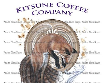 Kitsune Coffee Co. 11 x 17" Signed Print w/Text