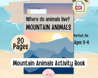 Mountain Animals Workbook for Kids | Where Do Animals Live? Early Elementary Activity Book