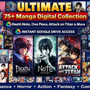 Ultimate 75+ digitale mangacollectie – Death Note, One Piece, Attack on Titan en meer – directe toegang tot Google Drive