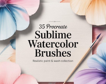 Watercolor Brushes for Procreate | Realistic  Brush Set for Digital Painting, Illustration & Texture Art