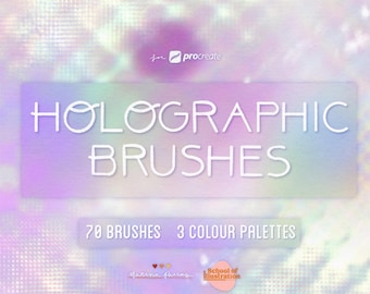 Holographic Brushes for Procreate | Iridescent, Shimmer & Glow Effects | Digital Art Brushes