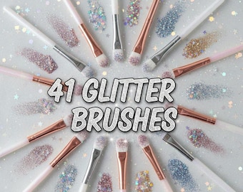 41 Glitter Brushes for Procreate – Digital Sparkle & Shimmer Brushset