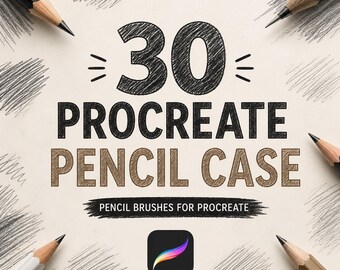 30 Pencil Brushes for Procreate | Sketching & Shading Pack | Realistic Drawing Brushes | iPad Art Tools