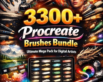 3300+ Procreate Brushes Bundle – Ultimate Mega Pack for Digital Artists