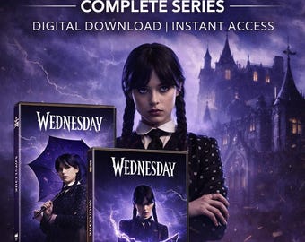 Paquete de las temporadas 1 y 2 de Wednesday / Serie completa / Paquete de episodios completos / Descarga digital / Acceso instantáneo