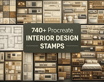 740+ Procreate Interior Design Stamps