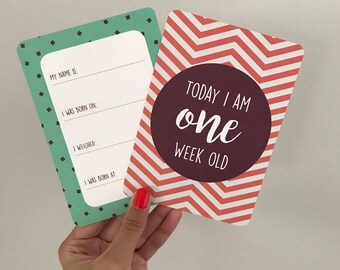 Baby Milestone Cards - Pastel