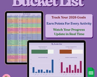 Bucketlist voor 2026 | Google Sheets-sjabloon