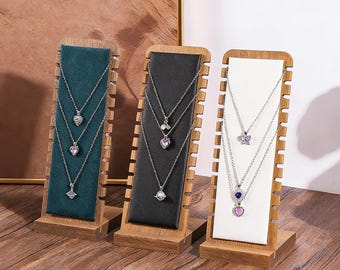 Bambus Schmuckständer, Bambusholz Halskette Ständer Armband, natürliche Bambus Display, ein Geschenk für sie