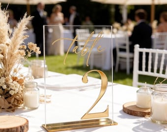 Acrylic Table Numbers,Elegant Wedding & Event Decor | Modern Wedding Table Decor, Reception Party Table Number Set, Wedding Party, Birthday