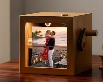 Personalized Photo Flipbook Animation Box,Customized Mechanical Flipbook Album, Mother's Day Gift, Wedding Gift, Anniversary Gifts
