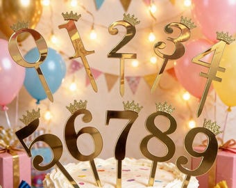 Acrylic Reusable Birthday Numbers Set – Stackable Age Numbers for Cake | Happy Birthday Table Decor, Party Celebration Supplies