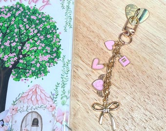 Charm para Kindle con corazón y lazo rosa: accesorio para lector electrónico/diario