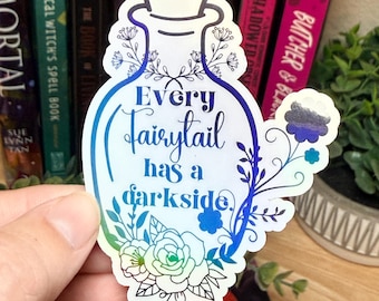 Vinylsticker Dark Academia Fairytale: ontwerp toverdrankfles