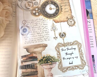 Steampunk Kindle-inzetstuk | Accessoire voor boekenliefhebber tijdreizen