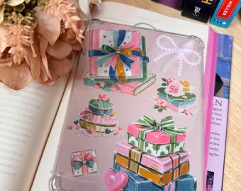 Inserto Kindle para amantes de los libros románticos / Lazo rosa y calcomanía de regalo
