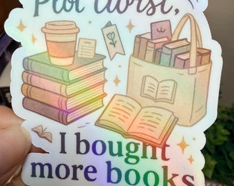 Plot Twist Holographic Sticker | Book Lover Gift