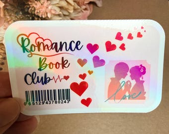 Holographic Romance Book Club Sticker • Reader Decal