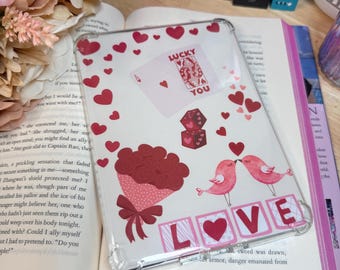 Inserto de San Valentín para Kindle / Decoración para lector electrónico con corazones y amor