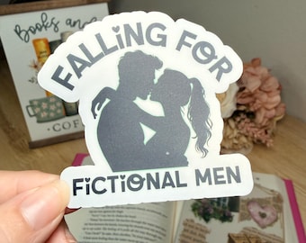 Falling for Fictional Men Sticker | Book Lover Sticker | Romance Reader Decal