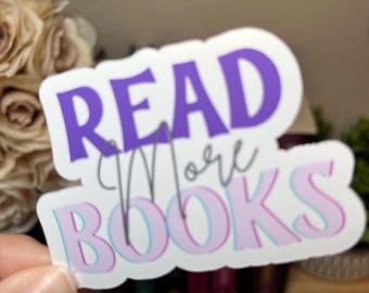 Lies mehr Bücher Aufkleber: Glänzendes wasserdichtes Vinyl Leser Geschenk