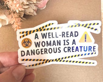 Well-Read Woman Sticker | Feminist Book Lover Gift