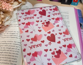 Carta de amor de San Valentín para Kindle / Inserto para lector electrónico con diseño de corazón rosa