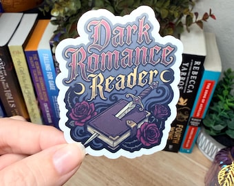 Vinylsticker Dark Romance Reader | Cadeau gotisch boekenliefhebber