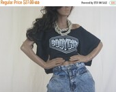 on sale Vintage 80s Skirt, Acid Washed Skirt, Long Denim Skirt, 1980s Fashion, High Waisted Skirt