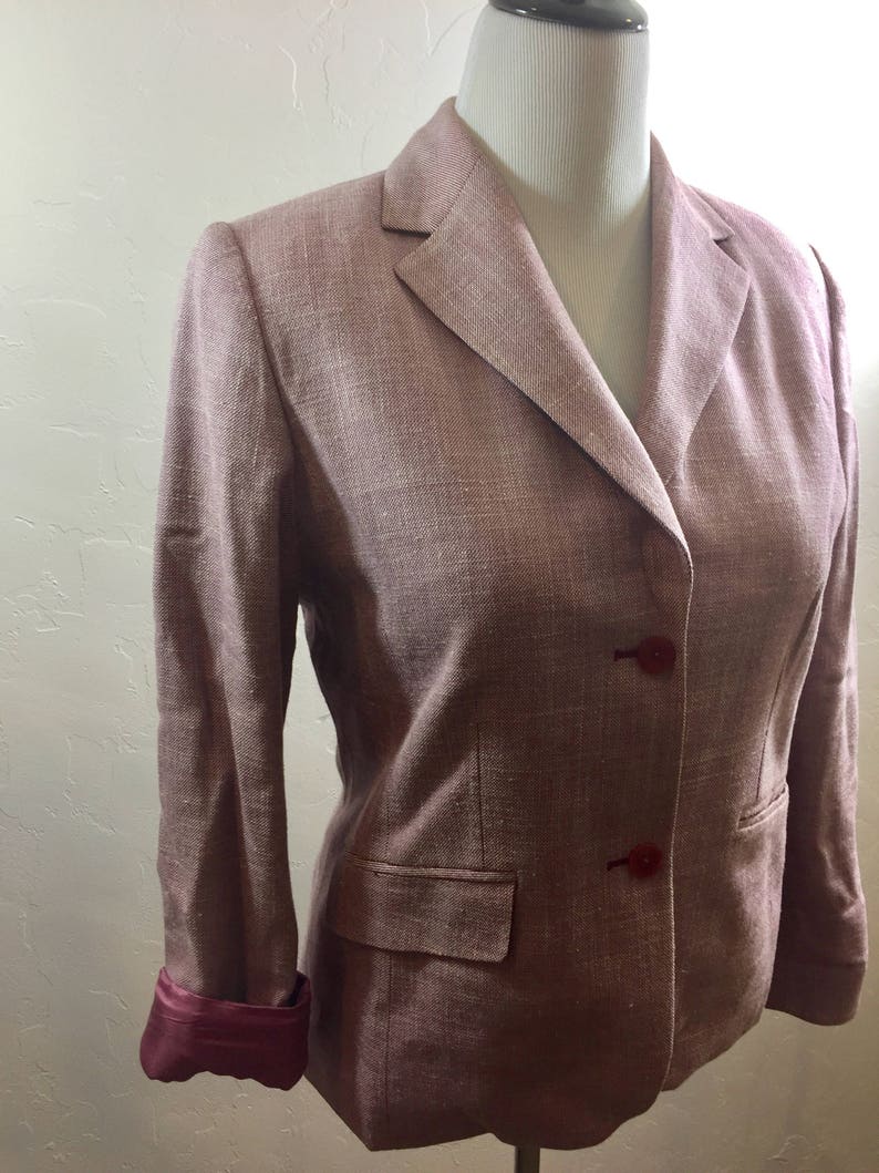 Vintage Clothing, Vintage Blazer, Vintage Pendleton, Pendleton Blazer, Pink Blazer, Vintage Jacket, Pink Pendleton, Vintage, Oregon, Boho image 2