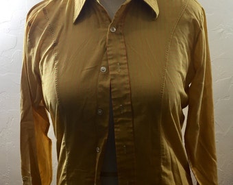 Vintage Clothing, Vintage Shirt, Vintage Button Down, Long Tail, 50s Vintage, 60s Vintage, Large Cuffs, Unisex Vintage, Vintage Arrow Brand