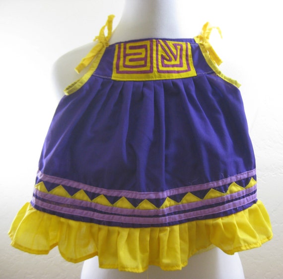 Kids Vintage, Appliqued Dress, Girls Ethnic Cloth… - image 3