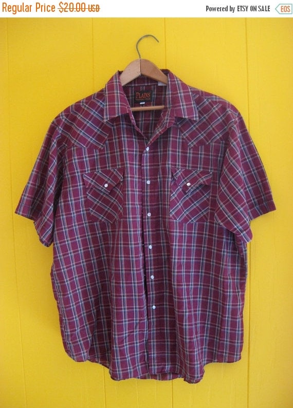 on sale Vintage Western Shirt XL Cowboy Snap Shir… - image 1