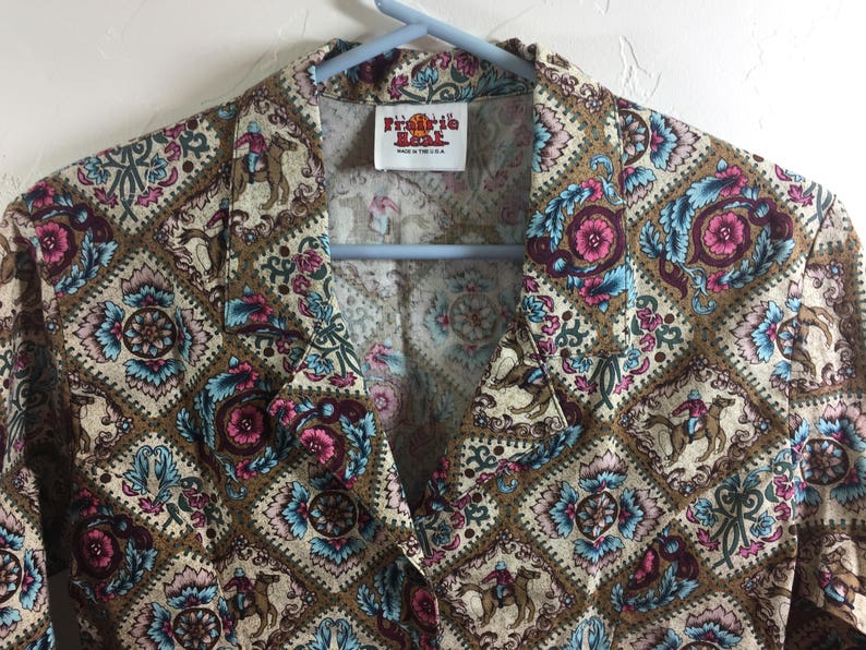 Cowgirl Blouse Western Shirt Vintage Prairie Small Vintage Blouse Western Blouse Handmade Vintage Vintage Western Cowgirl Shirt