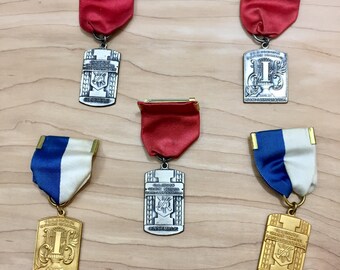 Instant Collection, Medals, Vintage Ribbons, Vintage Medals, Illinois Band Medals, Band Association, State Medals, District Medals, Band