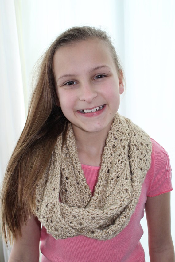 Crochet Scarf, Hand Crochet Cowl, Infinity Scarf, Handmade Cowl Wrap, Warm Cowl Scarf, Crochet Cowl Scarf, Size - Teen/Adult