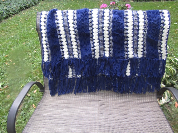 Hand Crochet Afghan Size 46" Wide X 76" Long