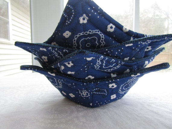 Handmade Soup Bowl Cozy, Hot Bowl Potholder,  Set Of 4